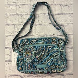 Vera Bradley Teal and Blue Paisley Crossbody Bag